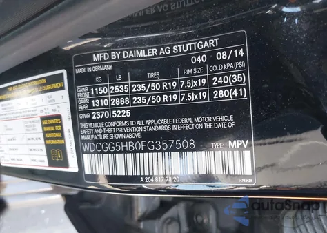 2015 Mercedes-Benz Glk 350 z USA, uszkodzony, nr VIN WDCGG5HB0FG357508